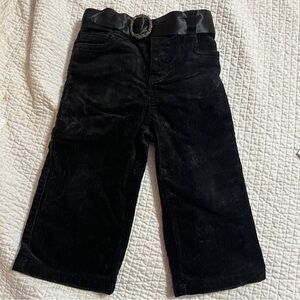 RALPH LAUREN Little girls corduroy pants. Satin belt vintage metal buckle. 18 mo